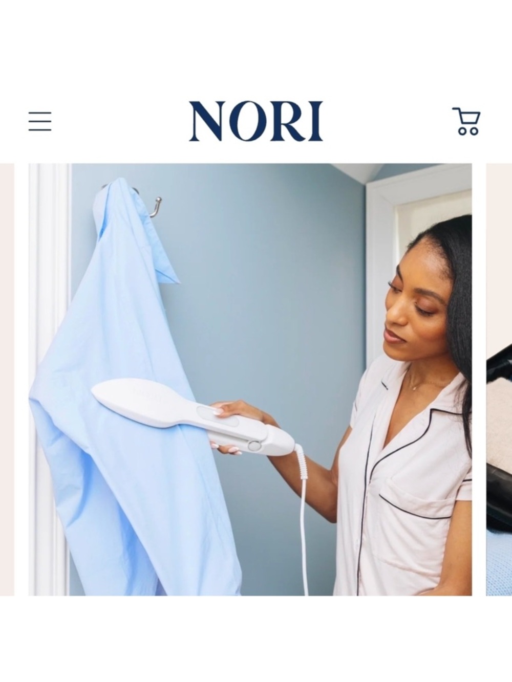 Nori White Handheld Garment Steamer - White